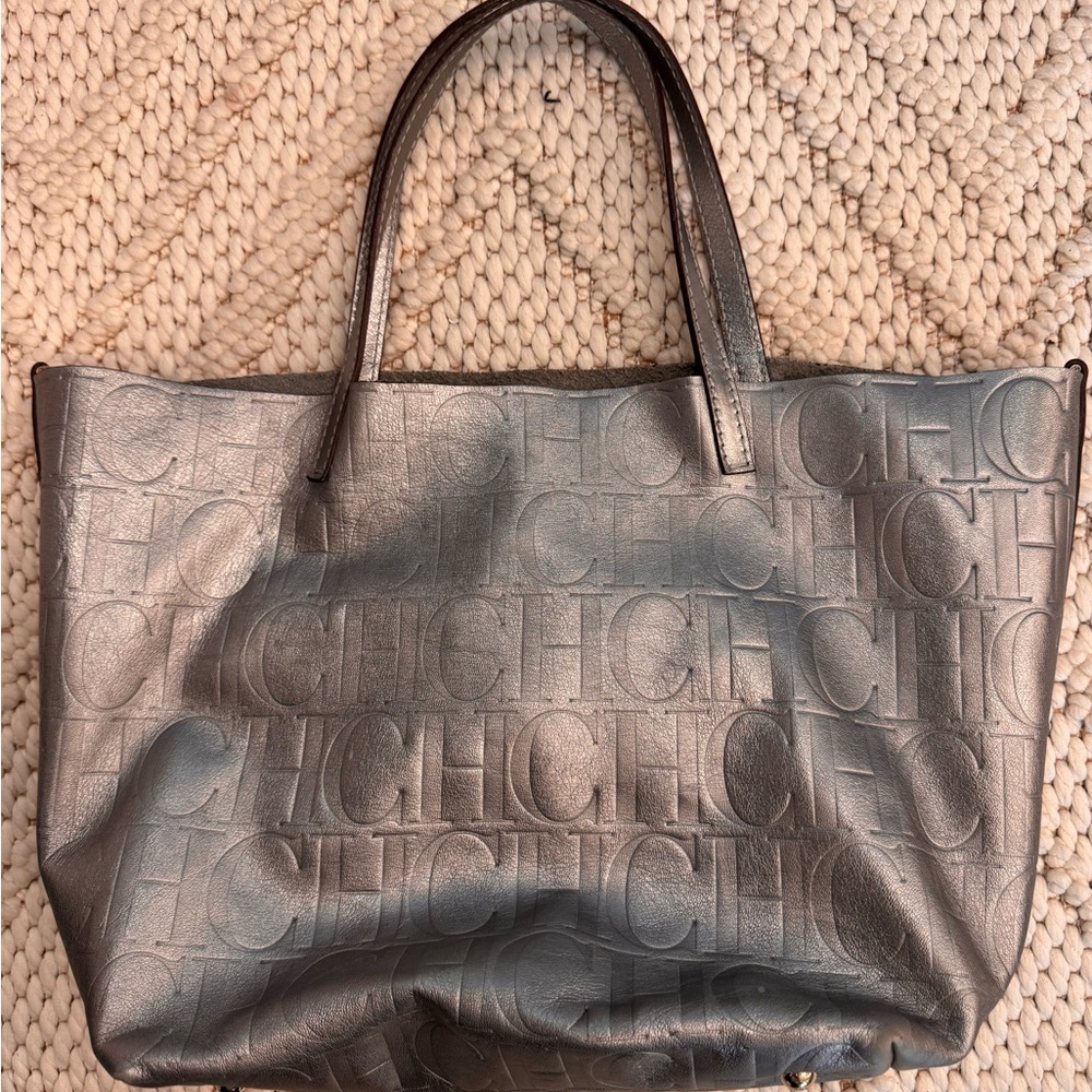 Carolina Herrera Gray Tote Bag